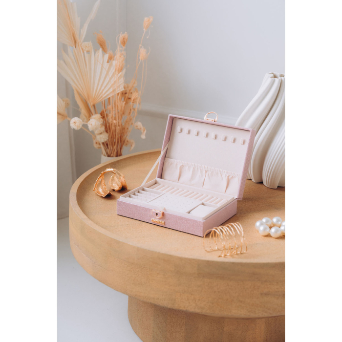 Cutie de bijuterii roz cu spațiu dedicat pentru un ceas - Peterson PTR-PTN SZK-13-5998 ROSE [5]