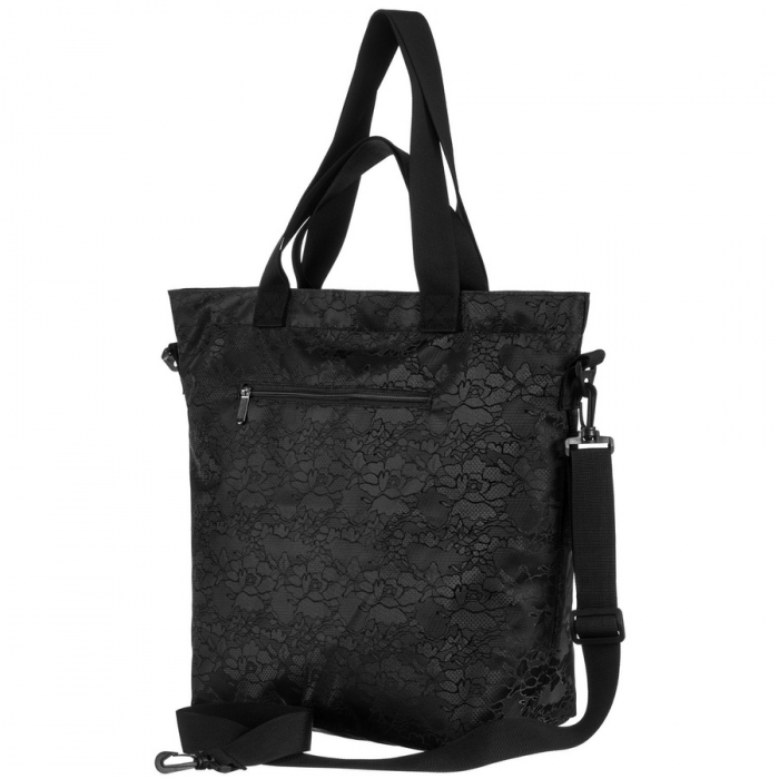 Geantă mare de damă, neagră, cu mânere și curea reglabilă - Rovicky PTR-R-TZ15605-2448 BLACK [3]