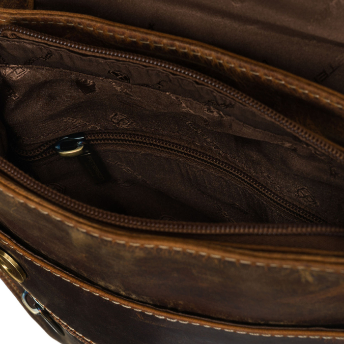 Geantă elegantă de culoare maro pentru bărbați, din piele naturală, cu un singur compartiment - Peterson PTN 5842-TMH-4862 TA [7]