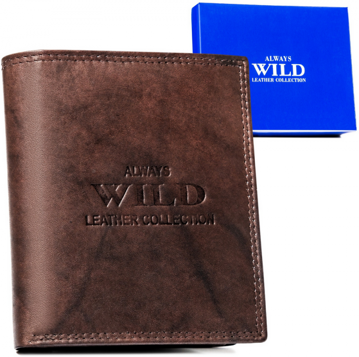 Portofel barbati din piele naturala Always Wild PTR-AW-N890-MAL-0431 D.B [13]