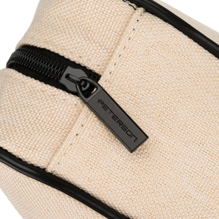 Geantă cosmetică din material sintetic bej și negru cu panou transparent - Peterson PTR-PTN KOS-DA-17-3507 B [5]