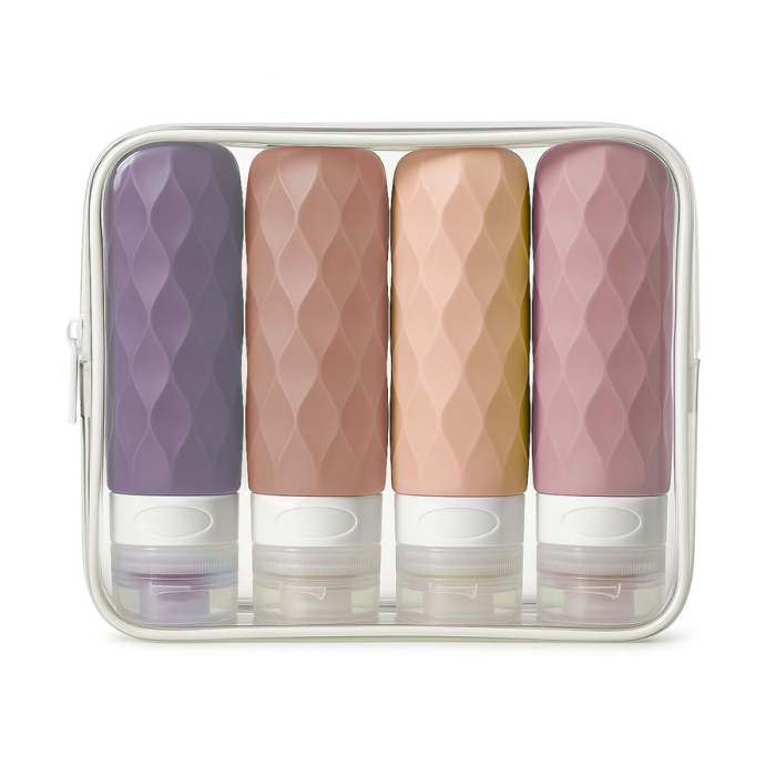 Sticluțe de silicon multicolore, de dimensiuni reduse, ambalate într-o geantă cosmetică - Peterson PTR-SBP-90-SET4-0443 BRO [1]