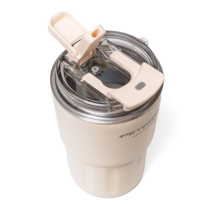 Cană termică bej din oțel inoxidabil cu pereți dubli - Peterson PTR-PTN KT-01-360 BEIGE [5]