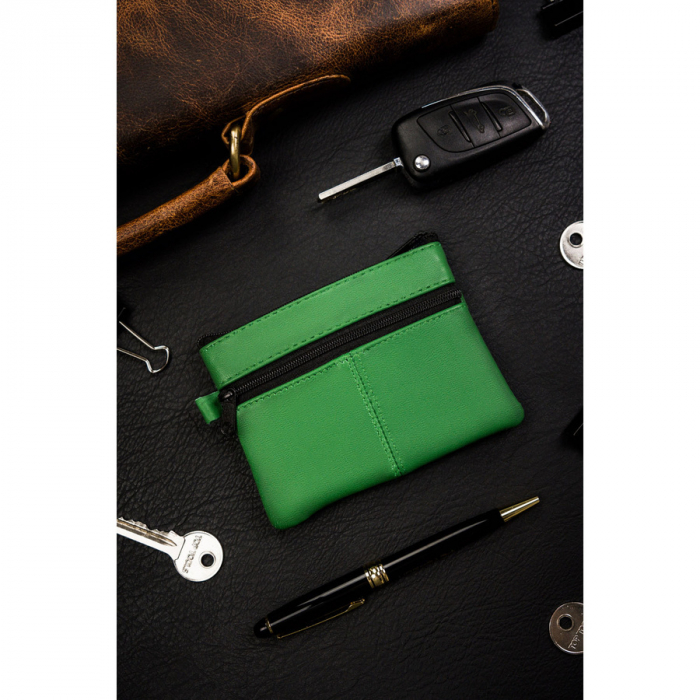 Husa pentru chei din piele verde închis PTR-KC-01-PDM D.GREEN [2]
