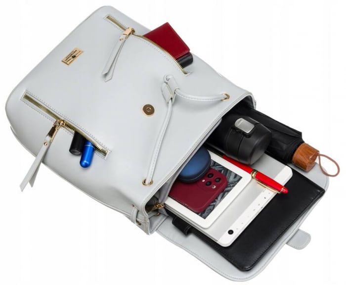 Rucsac elegant de dama din piele ecologica - Peterson PTR-PTN L61409-0289 GRA [7]