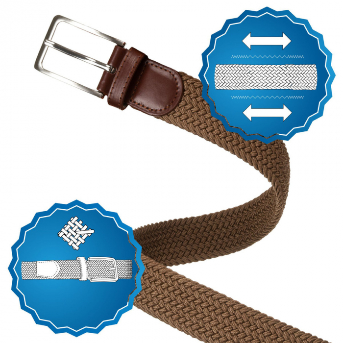 Curea bej din material sintetic și piele ecologică - Rovicky PTR-R-PAR-PU-115-0949 BE [5]
