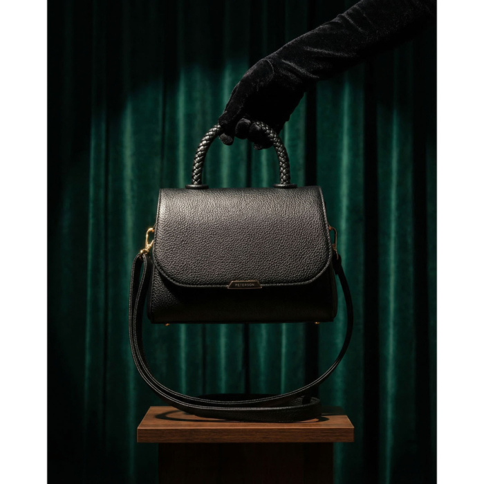 Geantă mică de damă neagră crossbody din piele ecologică - Peterson PTR-PTN MX01-F-7670 [6]