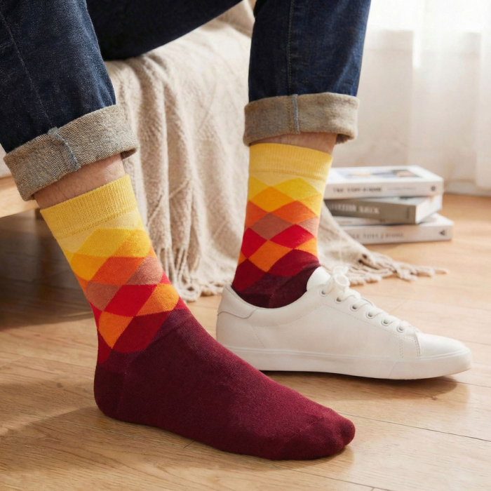 Set de 5 perechi de șosete bărbătești, mărimea 40-45, din bumbac și poliester - Peterson PTR-PTN SML-S5-40-45-RO2 [5]