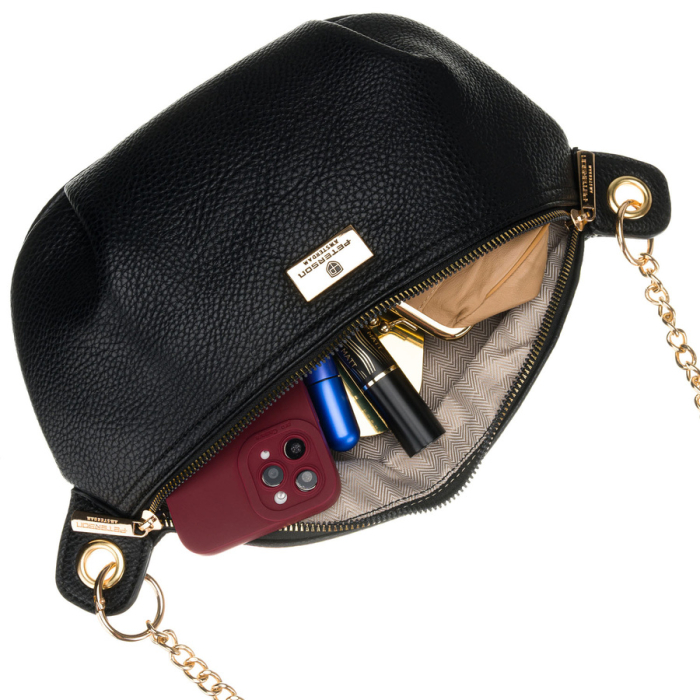 Geantă elegantă de damă din piele ecologică de culoare neagră - Peterson PTR-PTN MIS-06-1983 BLAC [9]