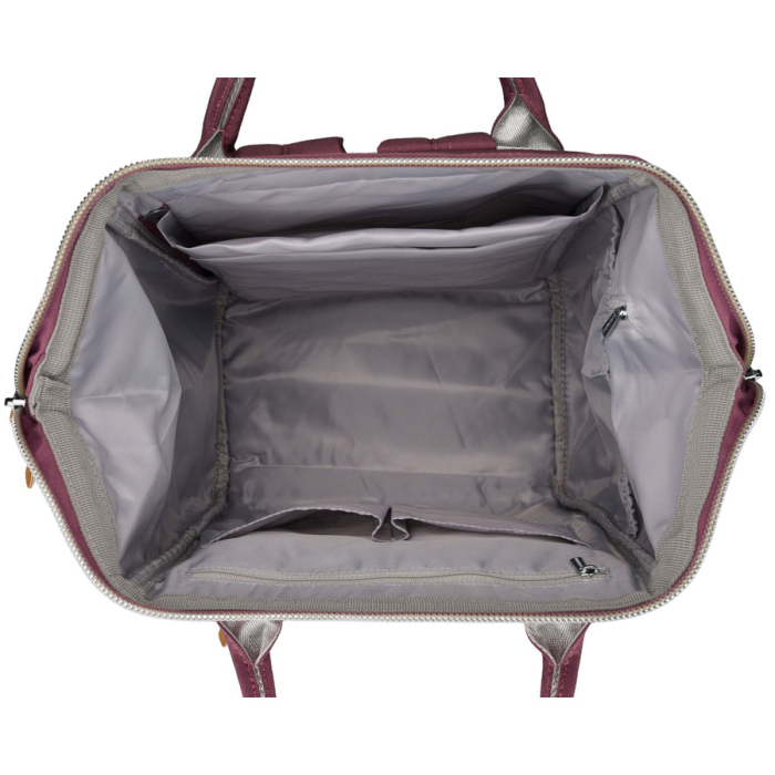 Rucsac mov pentru femei din poliester, cu spațiu pentru laptop și port USB - Peterson PTR-PTN BETA PURPLE [18]