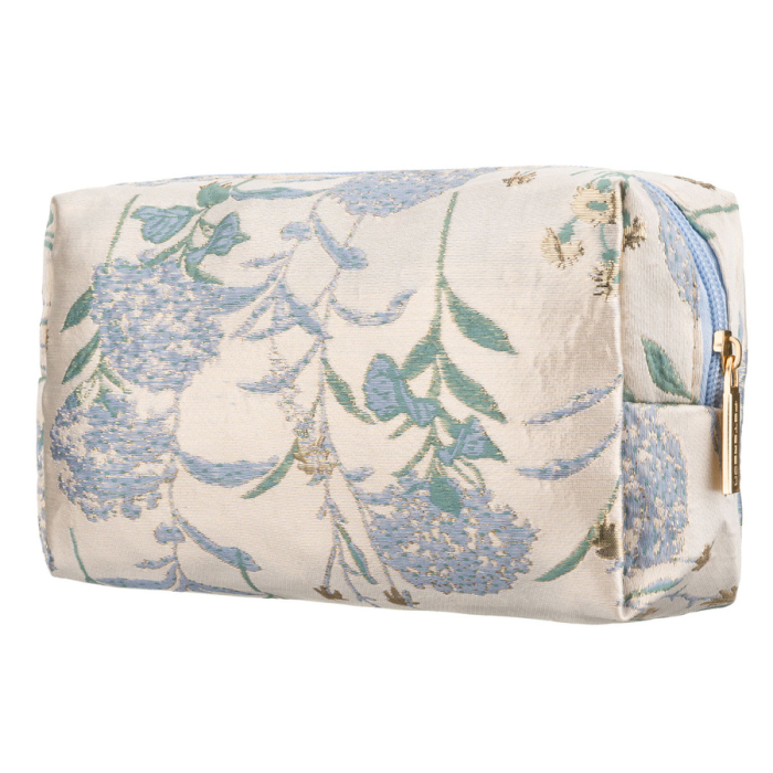 Geantă cosmetică albastră din poliester cu un compartiment și model floral - Peterson PTR-PTN KOS-DA-13-3439 B [3]