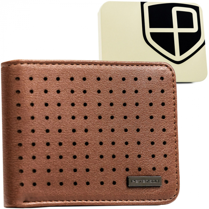 Portofel din piele pentru barbati Peterson PTR-PTN EH-03Z D.BROWN [1]