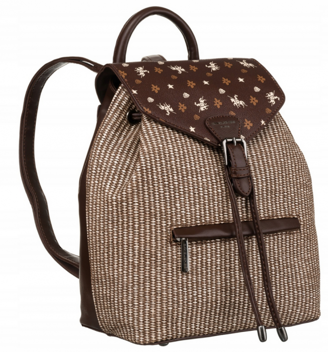 Rucsac elegant de dama din piele ecologica - David Jones PTR-6875-3 BRO [10]