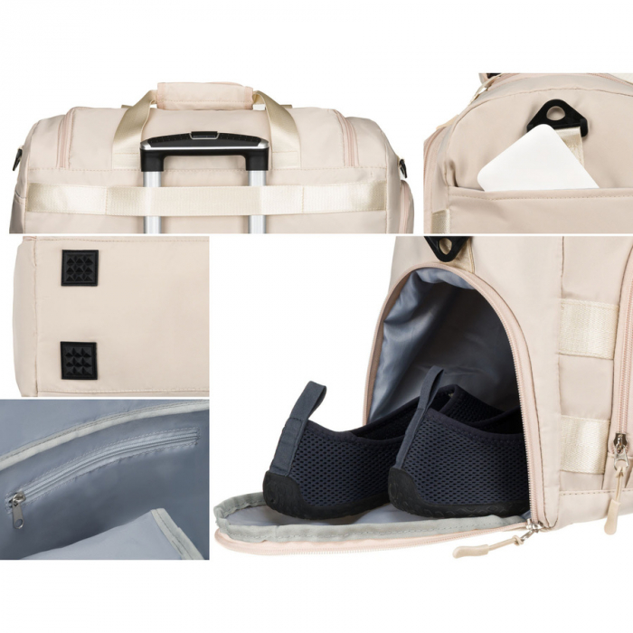 Geantă de călătorie sau de sală bej din poliester - Peterson PTR-PTN 24427-8328 BEIGE [3]