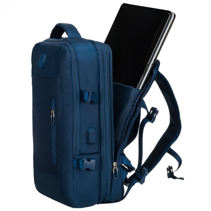 Rucsac de călătorie bleumarin cu port USB - Peterson PTR-PTN 24421-5098 NAVY [13]
