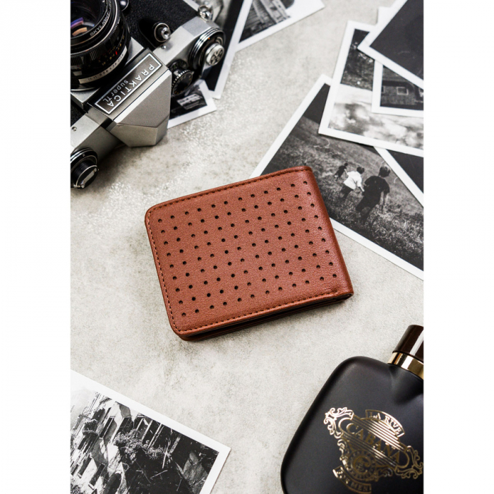 Portofel din piele pentru barbati Peterson PTR-PTN EH-03Z D.BROWN [5]