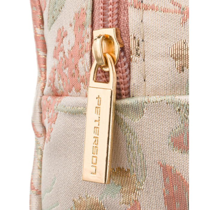 Geantă cosmetică roz din poliester cu un compartiment și model floral - Peterson PTR-PTN KOS-DA-13-3422 P [5]