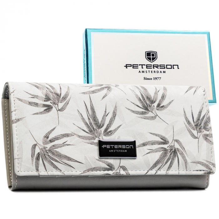 Portofel dama din piele naturala Peterson PTR-PTN PX27-1-NPK WHITE [1]