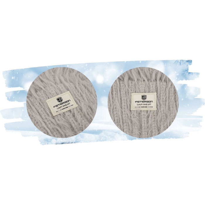 Căciulă gri de iarnă pentru femei, din nailon - Peterson PTR-PTN HAT-11-5530 L.GR [12]