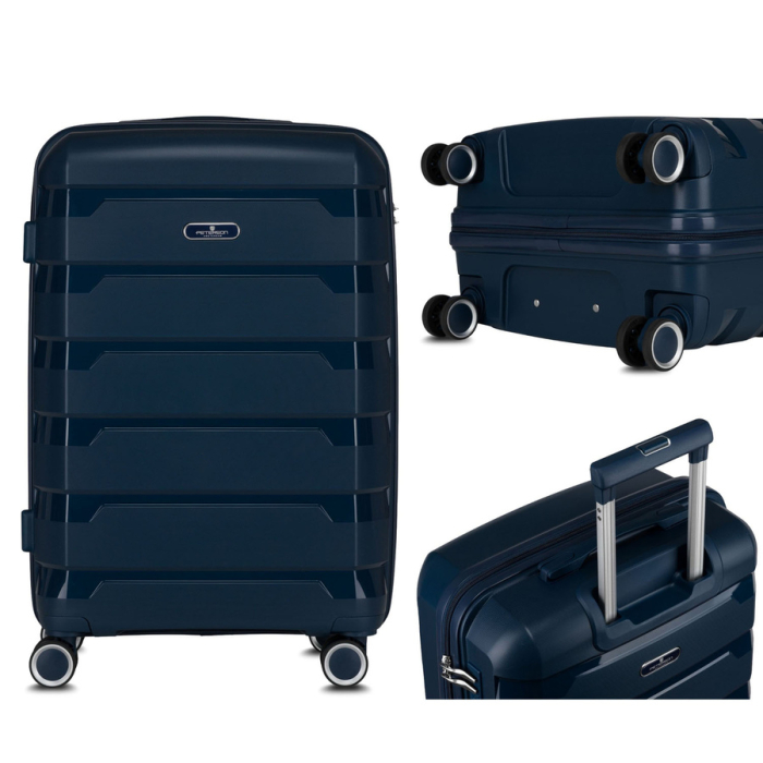 Valiză mare din polipropilenă, bleumarin, cu roți pivotante - Peterson PTR-PTN HPP-01-W-L-1747 [4]