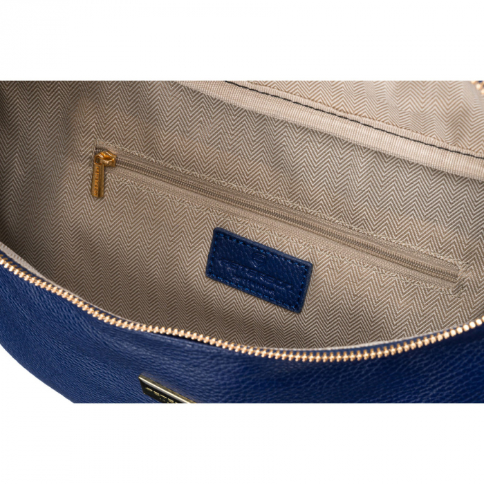 Borsetă mare de damă bleumarin, geantă crossbody din piele ecologică, Peterson PTR-PTN SSY-3-F19 NAVY [6]