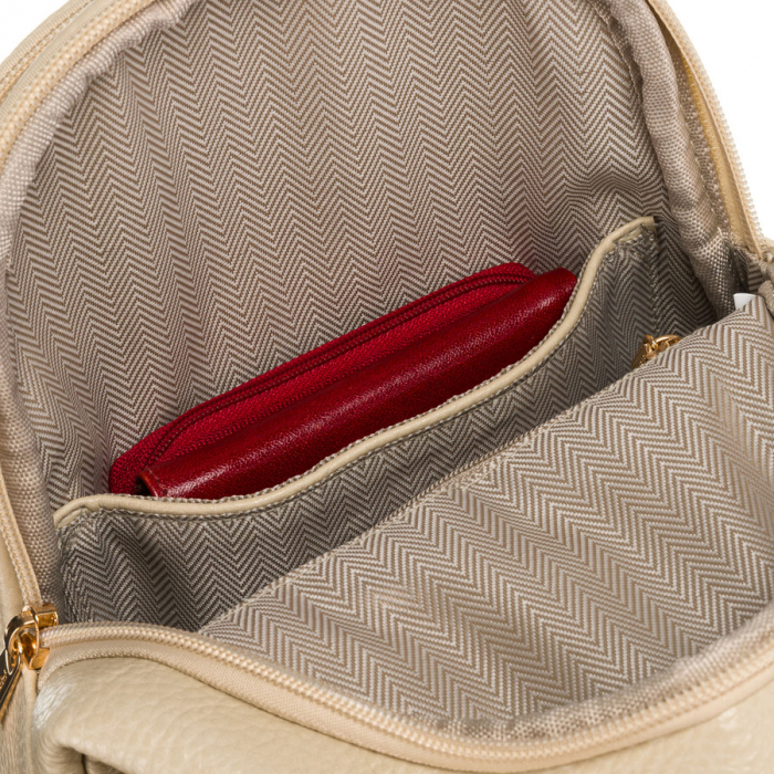 Geantă crossbody bej pentru femei, la modă și funcțională, confecționată din piele ecologică Peterson PTR-PTN SSY-1-F19 D.BEIG [7]