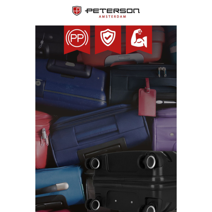 Set de valize negre din polipropilenă cu încuietori cu combinație - Peterson PTR-PTN HPP-01-SET3-1754 [24]