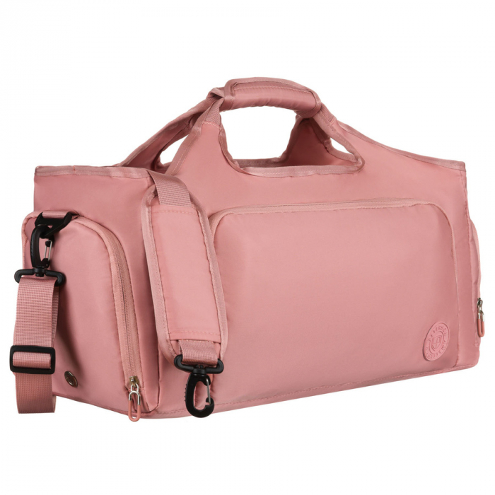 Geantă de voiaj sport din poliester roz cu închidere cu fermoar - Peterson PTR-PTN 24480 D.PINK-D.P [2]