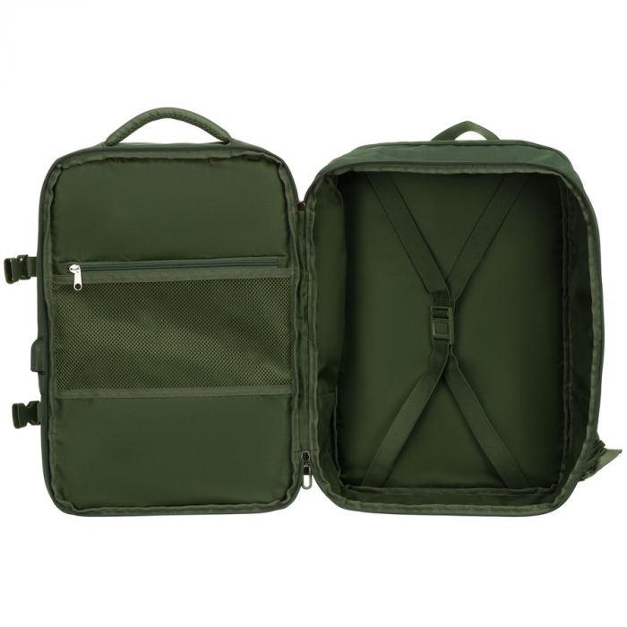Rucsac de călătorie verde cu spațiu pentru laptop și port USB - Peterson PTR-PTN 24421-5111 GREEN [18]