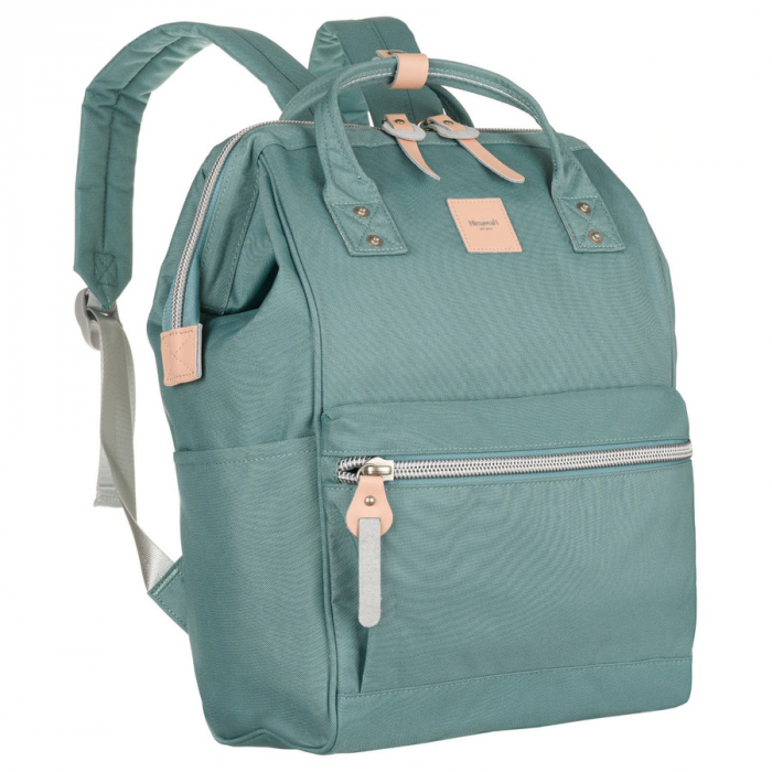 Rucsac spațios pentru laptop, verde mentă, cu port USB - Himawari PTR-1881-08(1) [1]