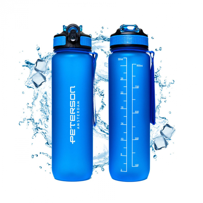 Sticlă de apă Tritan albastră 1000 ml - Peterson PTR-PTN HY-8014-1L-9607 [2]