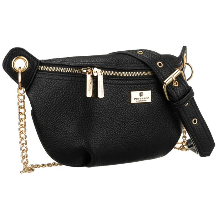Geantă elegantă de damă din piele ecologică de culoare neagră - Peterson PTR-PTN MIS-06-1983 BLAC [1]