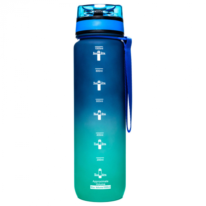Sticlă de apă tritan albastru-verde cu o capacitate de 1000 ml - Peterson PTR-PTN HY-003-1L-9539 N [7]