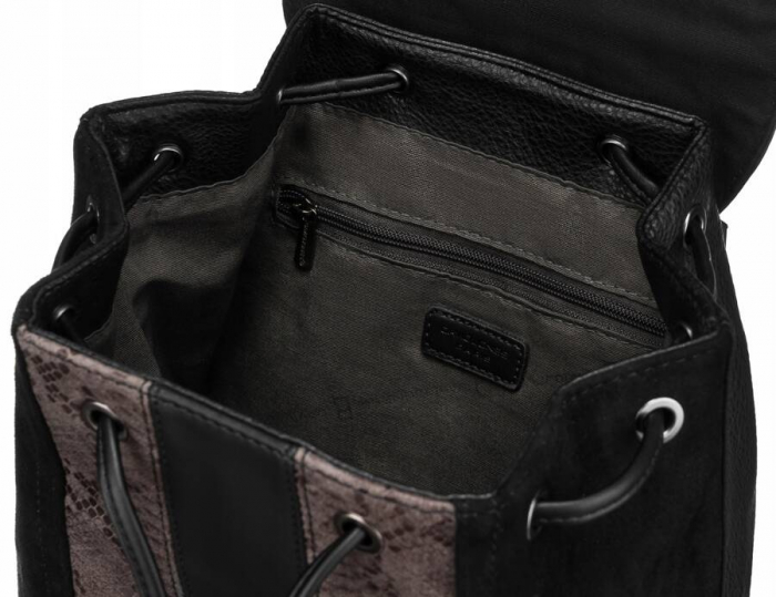 Rucsac de damă din piele ecologică cu clapă - David Jones PTR-6885-2 BL [6]