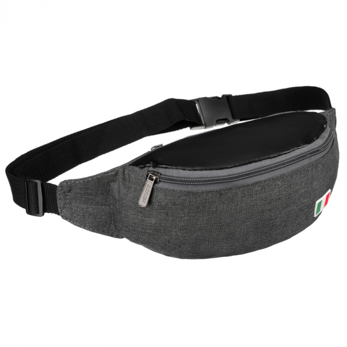 Borseta neagră de oraș cu fermoar solid PTR-WB05I-6996 BLACK [1]