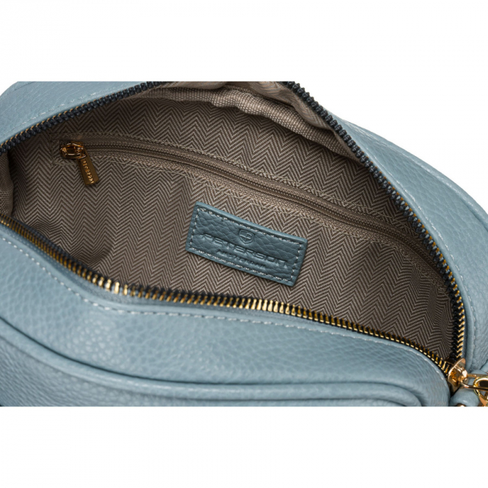 Geantă de damă albastră crossbody cu curea de umăr îngustă și lată, piele ecologică, Peterson PTR-PTN STY-2-F19 BLUE [7]