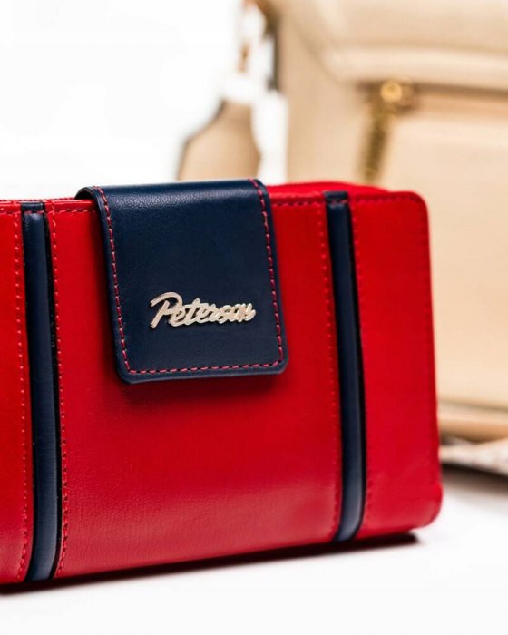 Portofel dama din piele naturala Peterson PTR-PTN KA-27-9641 RED/N [4]
