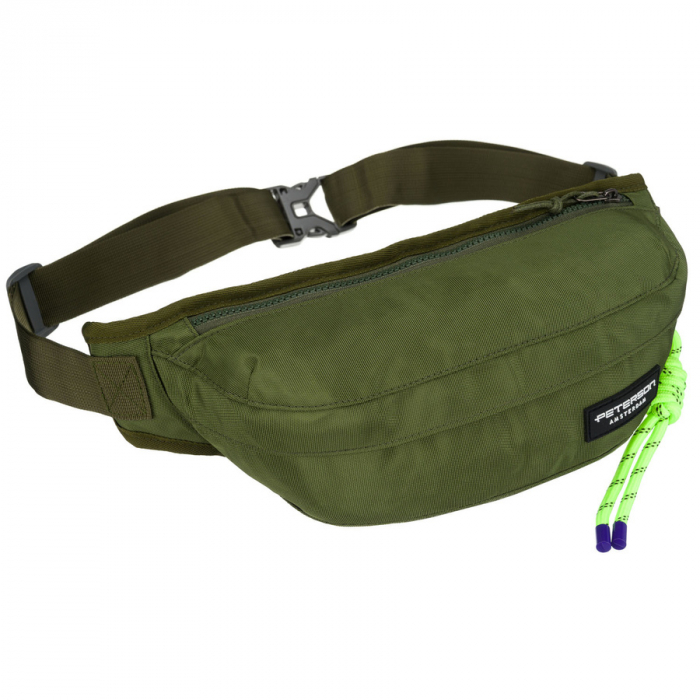 Geantă practică și spațioasă, din poliester verde, închisă cu fermoar și o capsă elegantă - Peterson PTR-PTN SWY-02-7000 GREE [1]