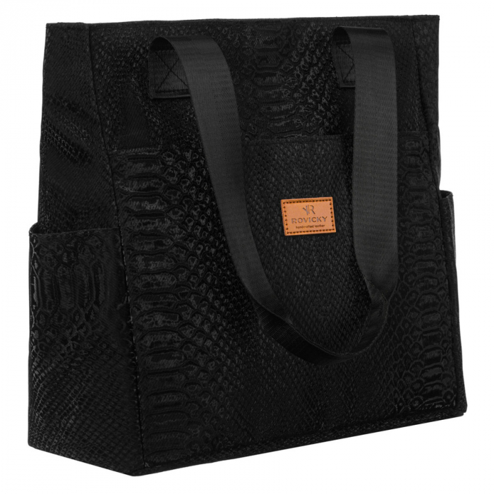 Geantă mare de damă din poliester, neagră - Rovicky PTR-R-TZ-01-2400 BLACK W [1]