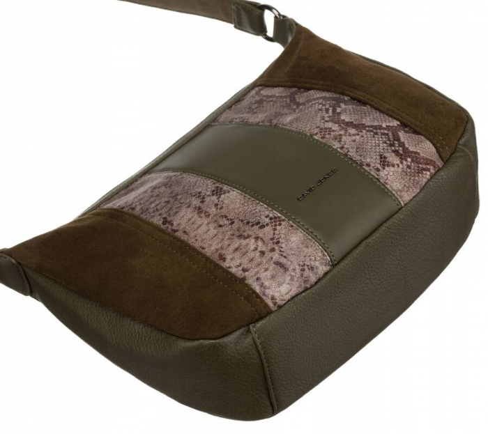 Geanta de dama din piele ecologica - David Jones PTR-6885-1 KHAKI [8]