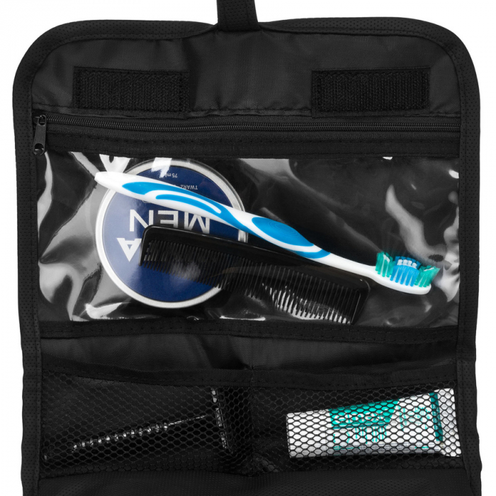 Geantă neagră pentru cosmetice de călătorie cu maner - Peterson PTR-PTN KOS-H-02-6820 BL [11]