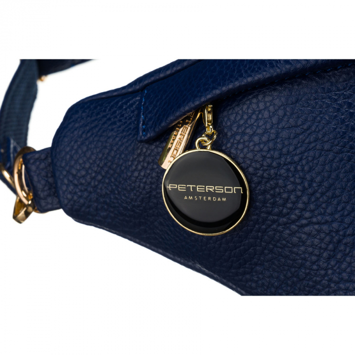 Borsetă sport bleumarin pentru femei din piele ecologică, tip borseta sau geantă crossbody Peterson PTR-PTN SSY-2-F19 NAVY [4]