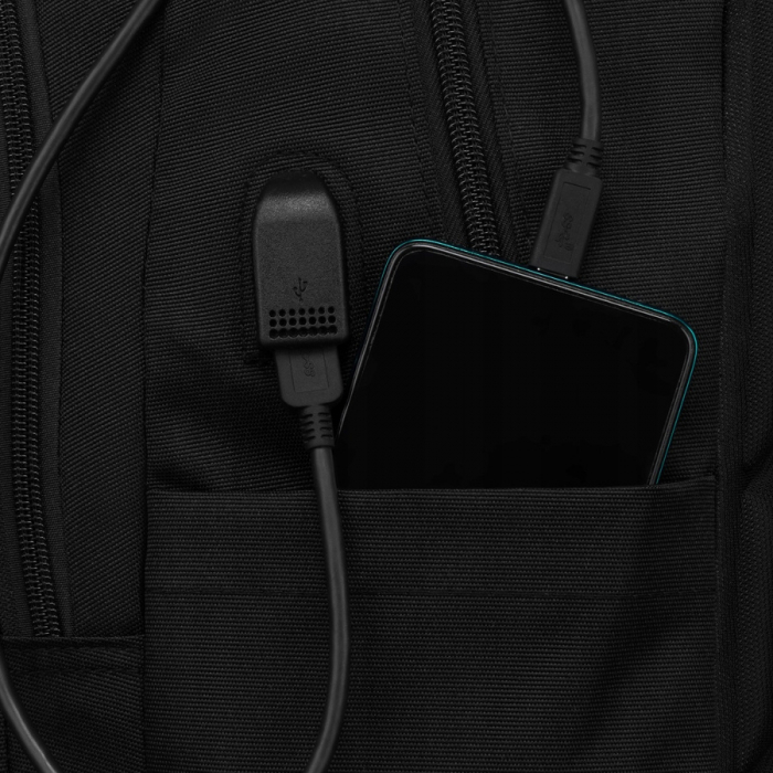 Rucsac negru pentru școală cu port USB - Peterson PTN 77711-6661 BL [9]