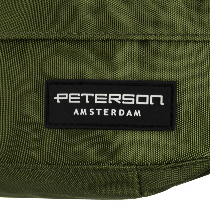 Geantă practică și spațioasă, din poliester verde, închisă cu fermoar și o capsă elegantă - Peterson PTR-PTN SWY-02-7000 GREE [7]