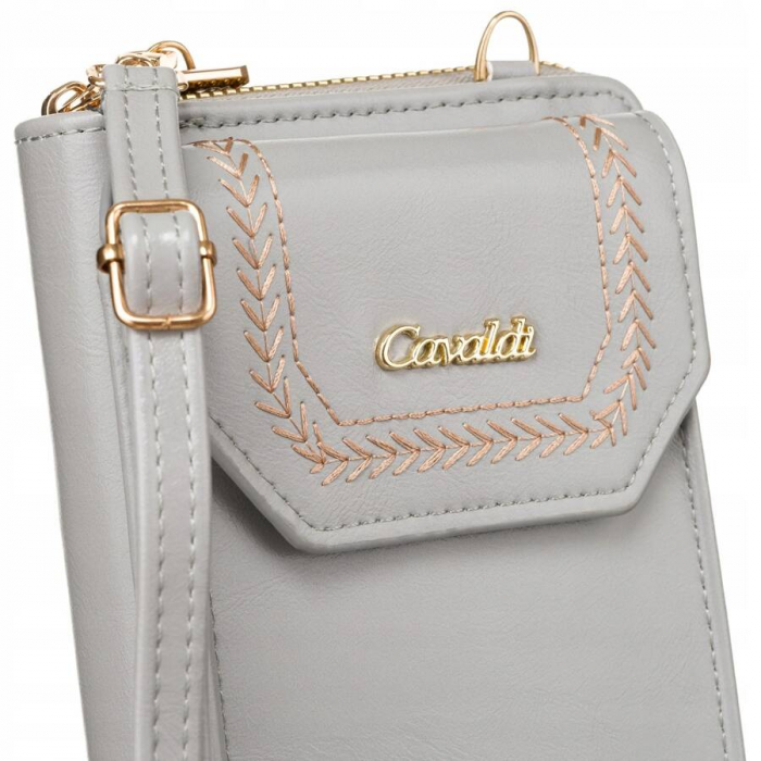 Poșetă-portofel 2 în 1 cu o curea lungă, detașabilă - 4U Cavaldi PTR-M-15-1354 GR [5]