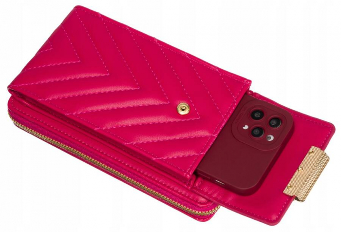 Mini geanta-portofel de dama din piele ecologica - 4U Cavaldi PTR-M-10-1200 MAGENTA [6]