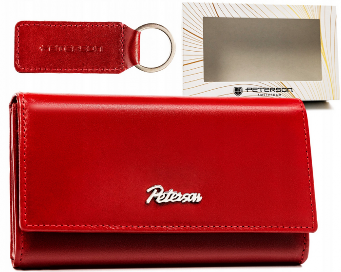 Set cadou portofel dama mare din piele naturala cu breloc - Peterson PTR-PTN SET-D-68-KCS-257 [13]