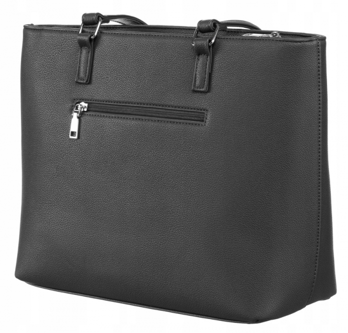Geantă shopper damă din piele ecologică cu o posetă suplimentară - Rovicky PTR-R-072-01-0294 GRA [3]
