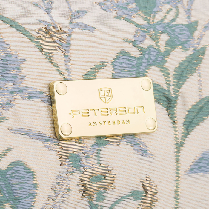 Geantă cosmetică albastră din poliester cu un compartiment și model floral - Peterson PTR-PTN KOS-DA-13-3439 B [4]