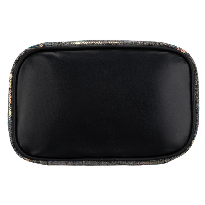 Geantă cosmetică de călătorie din material sintetic negru, decorată cu paiete - Peterson PTR-PTN KOS-DA-18-3545 B [8]